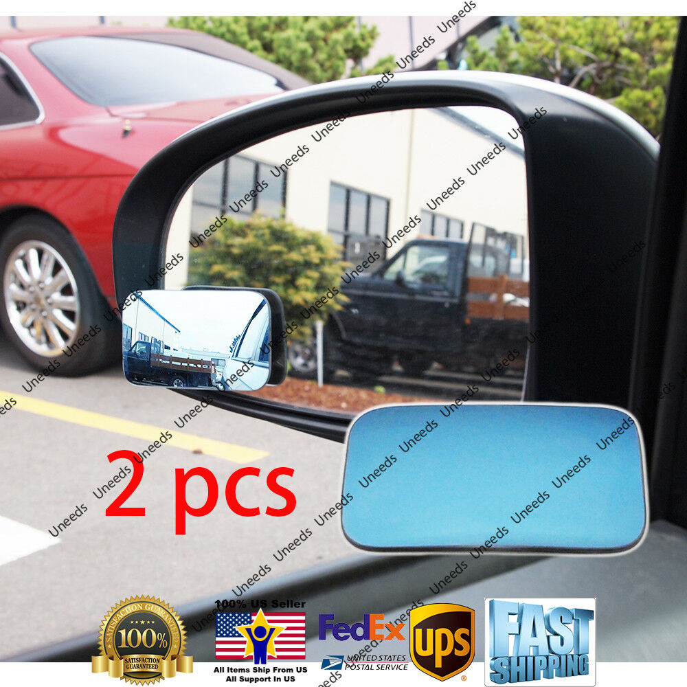 Blue Blind Spot Mirror Wide Angle Rear View Car Side Mirror 3M Adhesive for GMC