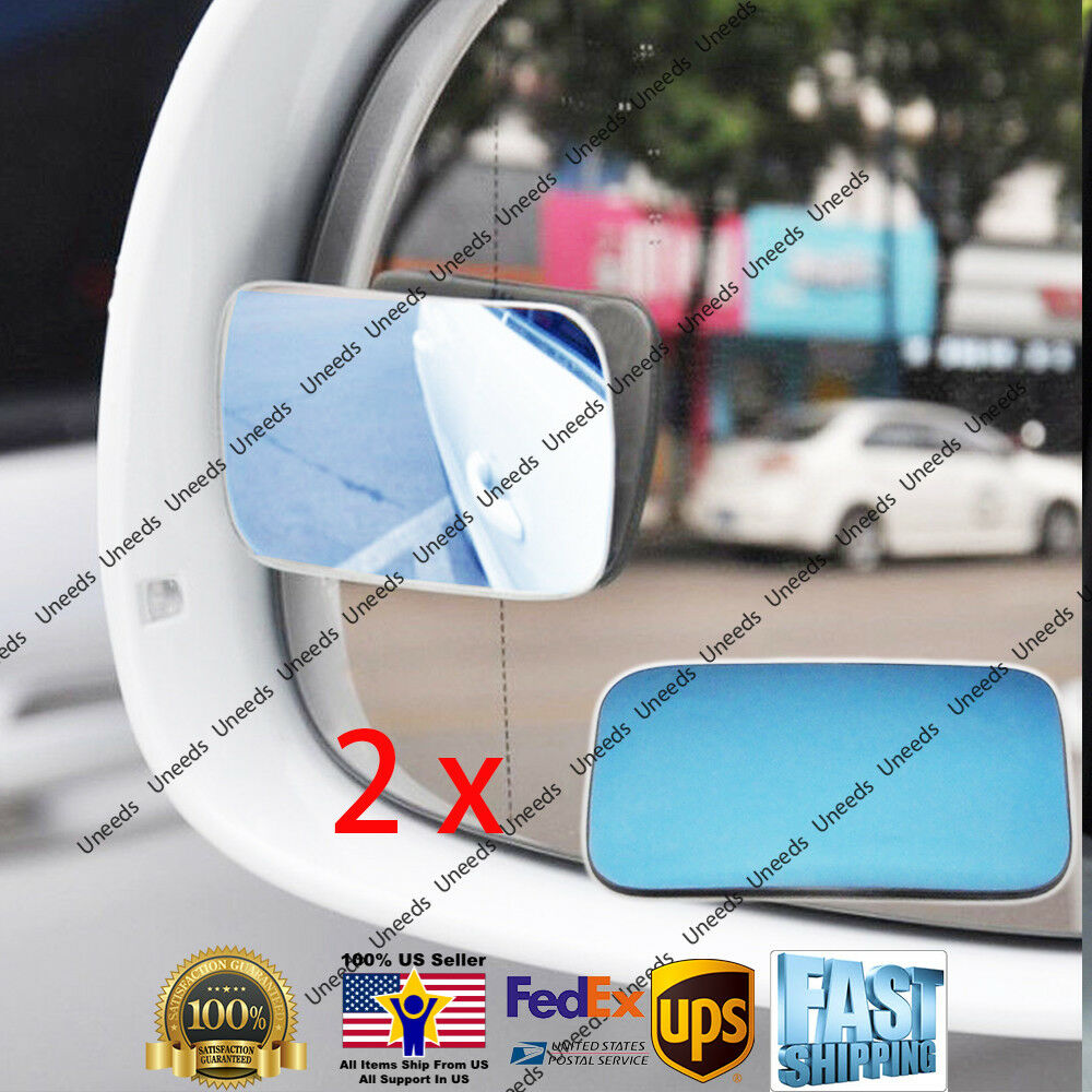 A pair Blue Blind Spot Mirror Wide Angle Rear View Car Side Mirror for Jaguar