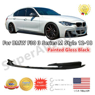 For 12-18 BMW F30 F31 Sedan Wagon M Performance Style Front Bumper Lip Splitter