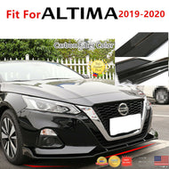 FIT FOR 2019-2020 NISSAN ALTIMA CARBON FIBER STYLE FRONT BUMPER LIP SPOILER