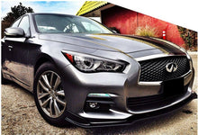 Load image into Gallery viewer, Fit 14-17 Infiniti Q50 Base Premium Glossy Blk Front Bumper Lip Spoiler Splitter
