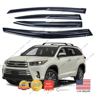 3D JDM MUGEN STYLE SMOKED WINDOW VISOR VENT SHADE for Toyota Highlander 14-19