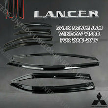 Load image into Gallery viewer, FIT FOR 2008-2017 LANCER DARK SMOKE JDM STYLE WINDOW VISOR
