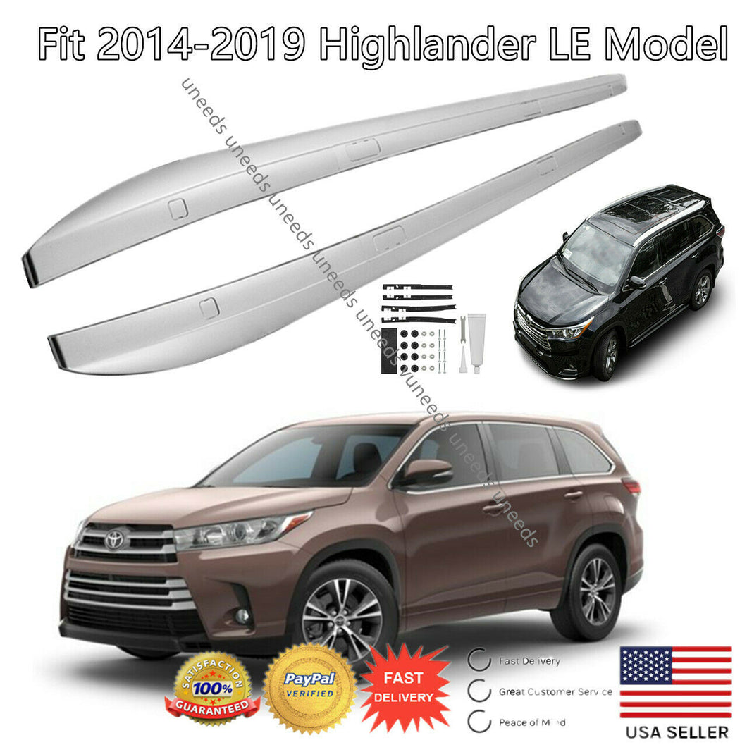 Fit Toyota Highlander LE 2014 2015 16 2017 2018 2019 luggage roof rail roof rack