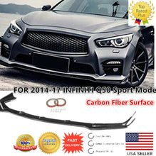 Load image into Gallery viewer, For 2014-2017 Infiniti Q50 sport Front Bumper Lip Spoiler Splitter Carbon fiber
