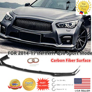 For 2014-2017 Infiniti Q50 sport Front Bumper Lip Spoiler Splitter Carbon fiber