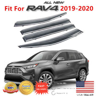 For Toyota RAV4 2019 CLIP-ON TYPE CHROME TRIM WINDOW VISOR RAIN GUARD DEFLECTOR