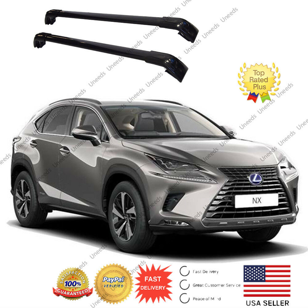 Black Top Roof Rack For LEXUS NX200t NX300H 2015-2020 Baggage Luggage Cross Bar