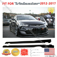 MOD Style Unpainted Black Side Skirts Body Kit for Hyundai Veloster 2012-2017