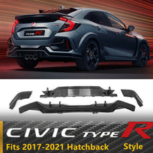 Load image into Gallery viewer, Fits 17-21 Honda Civic Hatchback Type-R Rear Bumper Lip Conversion Kit
