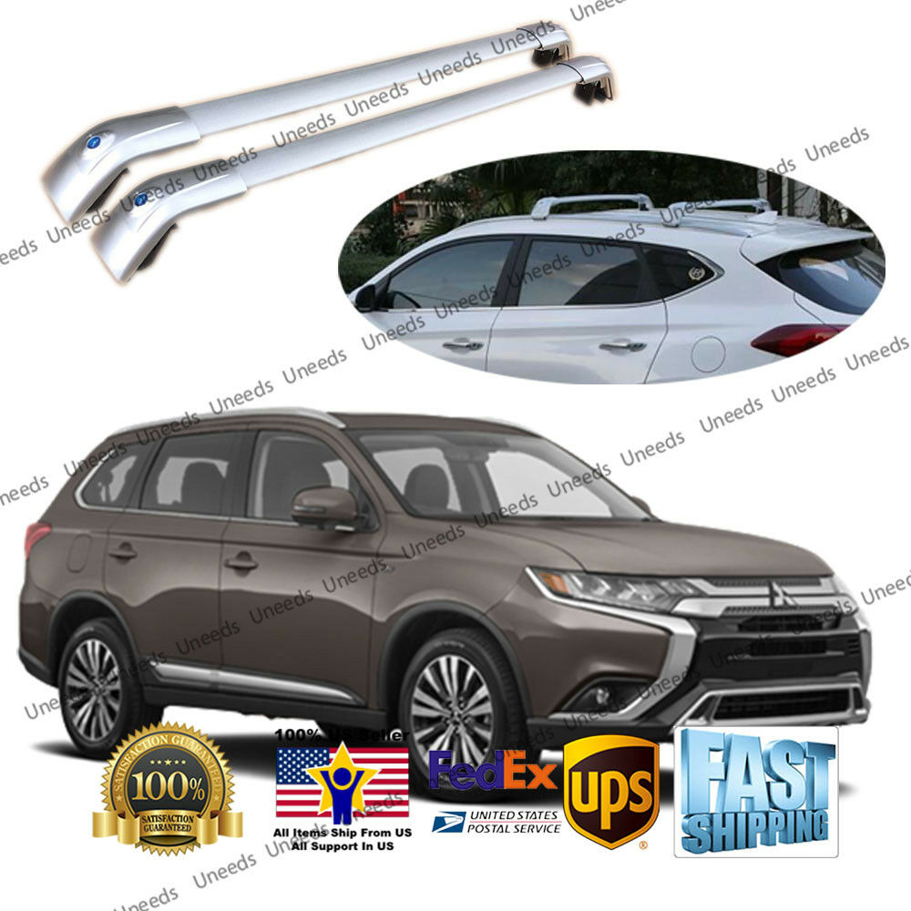 FIT For Mitsubishi Outlander 2013-19 Sliver Roof Rack Crossbar Luggage Carrier