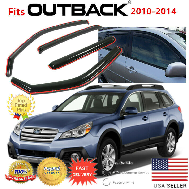 Fits Subaru Outback 2010-2014 In-Channel Window Visor Rain Guards Deflectors