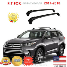 Load image into Gallery viewer, Fit for 14-18 Toyota Highlander LE OE Style Roof Rack Cross Bars Black Pair Set
