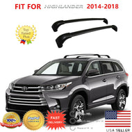 Fit for 14-18 Toyota Highlander LE OE Style Roof Rack Cross Bars Black Pair Set