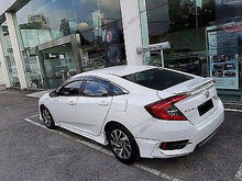 Load image into Gallery viewer, MOD Style Unpainted Black Side Body Skirts for 2016-19 Honda Civic Sedan 4-door
