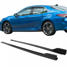 Load image into Gallery viewer, Fits 2018-2020 Toyota Camry Set of 2 Side Body Skirts Extensions Gloss Black
