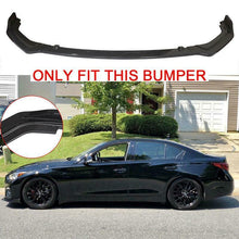 Load image into Gallery viewer, For 2014-2017 Infiniti Q50 sport Glossy Black Front Bumper Lip Spoiler Splitter
