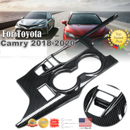 Carbon Fiber Look Inner Gear Shift Box Panel Cover Trim For Toyota Camry 2018-20