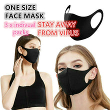 Load image into Gallery viewer, FREE FOR LOCAL PICK UP 3Black Washable Face Mask / Reusable Unisex Fashion Cloth
