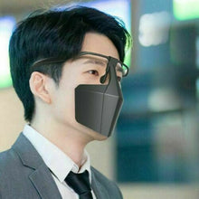 Load image into Gallery viewer, Protective Plastic Drop Mask Anti-fog Face Mask Black Breathable Reusable
