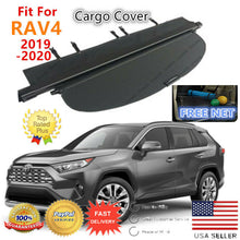 Load image into Gallery viewer, Fit 2019-2020 Toyota RAV4 REAR TRUNK RETRACTABLE CARGO COVER Plus Free NET
