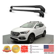 Top Roof Rack For Hyundai Santa Fe Sport 13 - 18 Baggage Luggage Cross Bar Black