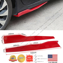 Load image into Gallery viewer, Universal Red Side Skirt Rocker Splitters Spoiler Canard Diffuser Winglet Wings
