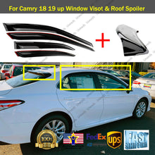 Load image into Gallery viewer, WINDOW VISOR RAIN/SUN VENT &amp; Rear Roof Spoiler Wings Fit 2018 2019 TOYOTA CAMRY
