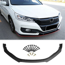 Load image into Gallery viewer, For 2018- 2020 Honda Accord Sedan Glossy Black Front Bumper Lip With Red Trim
