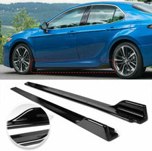 Load image into Gallery viewer, Fits 2018-2020 Toyota Camry Set of 2 Side Body Skirts Extensions Gloss Black
