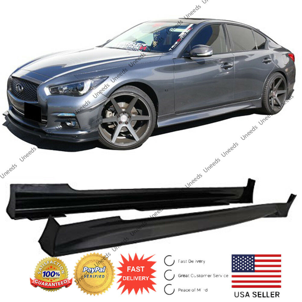 MOD Style Black ABS Side Skirts Body Kit for 2014-2018 Infiniti Q50 4-Door