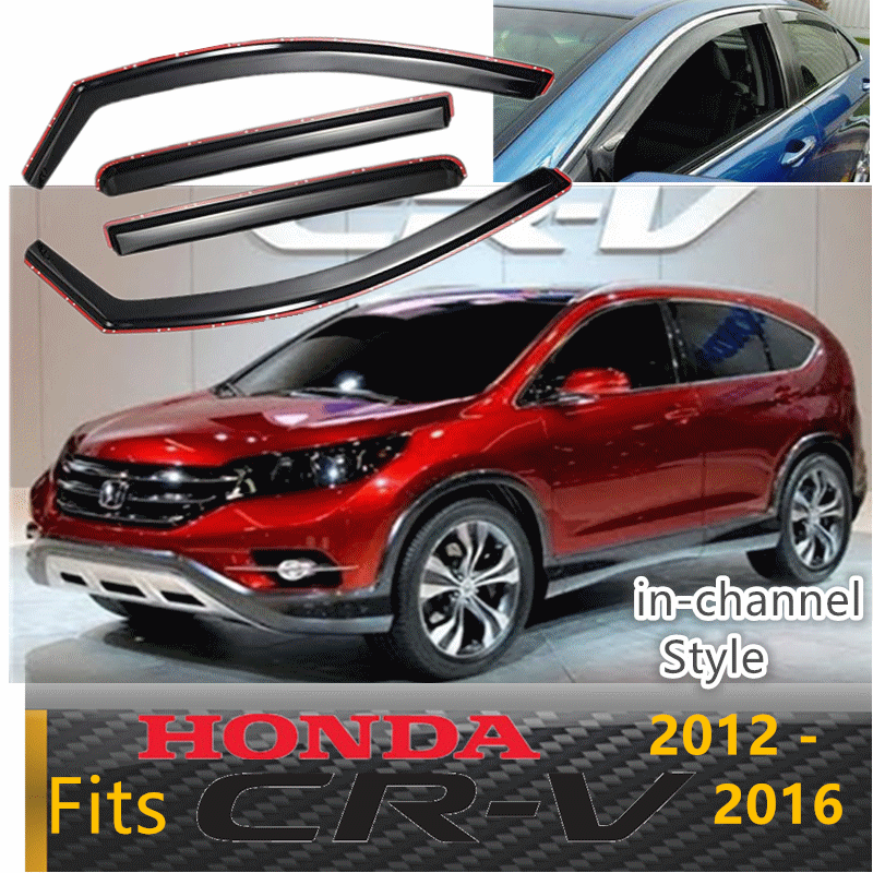 Fit For Honda CRV 2012-2016 In-Channel Vent Window Visor Rain Guard Deflectors