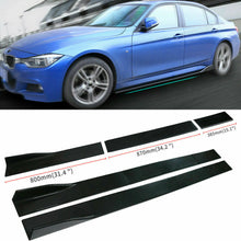 Load image into Gallery viewer, Glossy Black Side Skirt Extensions Splitters Lip Polypropylene 78.7&quot;/2m for BMW
