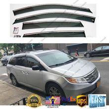 Load image into Gallery viewer, For Honda Odyssey 2011-2017  WINDOW VISOR RAIN GUARD DEFLECTOR CHROME TRIM ON
