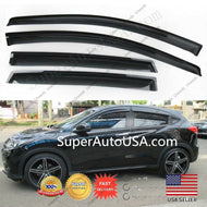 JDM OE Style Window Vent Visors Sun Rain Wind Deflectors for Honda HRV 2016-2018