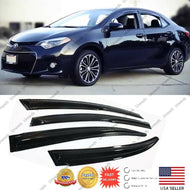 JDM MUGEN 3D STYLE SMOKED WINDOW VISOR VENT SHADE for 2014- 2019 TOYOTA COROLLA