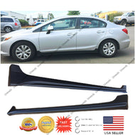 MOD Style Unpainted Black Side Body Skirts for 2012-15 Honda Civic Sedan 4-door