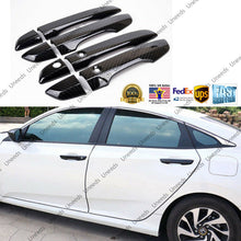 Load image into Gallery viewer, For Honda Civic 2016-2020 Black Carbon Fiber Door Handle Cover Bezel Trim 8pcs
