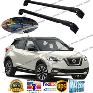 Top Roof Rack Fits 2017-20 NISSAN Kicks Black Baggage Luggage Cross Bar Crossbar