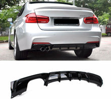 Load image into Gallery viewer, For 2012-2018 BMW F30 F31 M STYLE Black Left Single Exhaust Rear Bumper Diffuser
