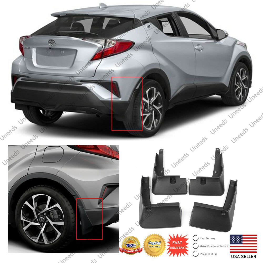 4pcs/Set Black Mud Flaps Mudguard Dirt Fender Cover For Toyota C-HR CHR 2018-20