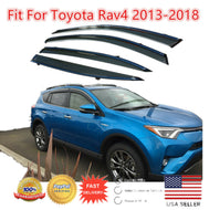 FOR 13-18 TOYOTA Rav4 CLIP-ON TYPE CHROME TRIM WINDOW VISOR RAIN GUARD DEFLECTOR