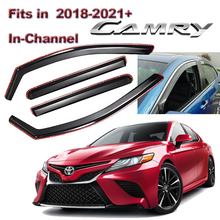 Load image into Gallery viewer, Fit  TOYOTA CAMRY 2018-2021+ In-Channel WINDOW VISOR RAIN/SUN VENT SHADE
