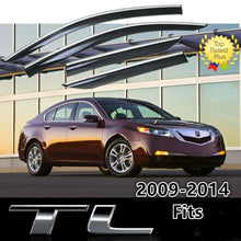 Load image into Gallery viewer, For Acura TL 09-14 Chrome Trim Window Visor Vent Sun Shade Rain Guard Deflectors
