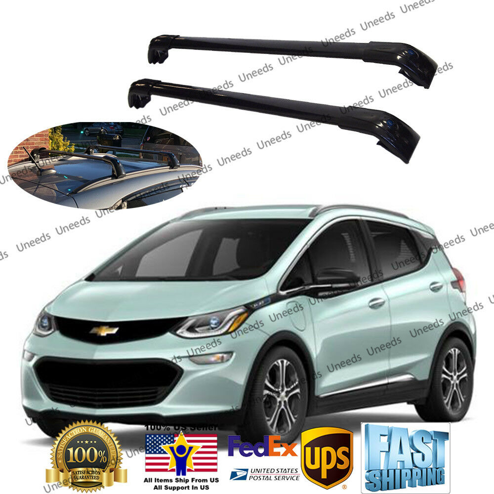 Top Roof Rack for fit Chevrolet Bolt EV 2016-19 Black Baggage Luggage Cross Bar