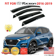 FOR 2016-2019 Hyundai Tucson JDM 3D MUGEN STYLE WINDOW VISOR VENT RAIN GUARD