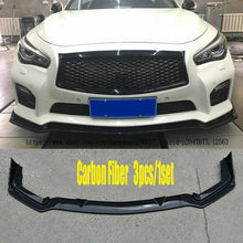 Load image into Gallery viewer, For 2014-2017 Infiniti Q50 Base Premium Front Bumper Lip Spoiler Carbon Fiber
