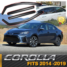 Load image into Gallery viewer, Fit TOYOTA COROLLA 2014-2019 In-Channel Window Visor Vent Sun Shade Rain Guard
