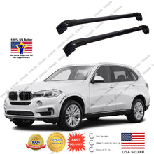 Load image into Gallery viewer, Black Top Roof Rack Fit  For BMW 2014-2019 X5 Baggage Luggage Cross Bar crossbar
