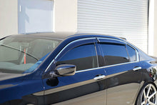 Load image into Gallery viewer, FOR 2013-17 9TH HONDA ACCORD CLIP-ON OE STYLE SMOKE WINDOW VISOR W/ CHROME TRIM
